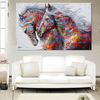 Toile Running Horse Art Print Peintures Sans Cadre Mur Photo Colorful Affiche pour Salon Décor À La Maison