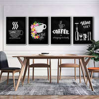 Toile sans cadre Café Peintures Bar Café Cuisine Décoration Murale Affiche Décorations Sans Cadre