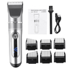 Tondeuse à cheveux à affichage numérique électrique pour hommes Rasoir à cheveux rechargeable USB avec 6 peignes de limi