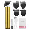 Tondeuse à cheveux électrique USB 1500mA Rechargeable Hair Trimmer Haircut Machine + 4 Limit Comb