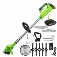 Tondeuse à gazon électrique sans fil 26 V ménage petit jardin tondeuse à gazon sans fil Bande lame de scie et Batterie