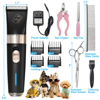 Tondeuses de toilettage pour animaux de compagnie,  Focuspet 2 niveaux de vitesse réglables sans fil rechargeables Kit de