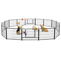 TOOCAPRO Parc pour chien 16 panneaux de 61 cm de haut pour extérieur/intérieur,  clôture pour chien avec poteaux de prote