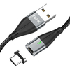 TOPK 1M 3A Câble magnétique Quick Charge 3.0 Chargement rapide USB Type-C Câble de données pour téléphone portable