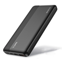 TOPK I1015P 10000mAh Power Bank Externe Batterie Alimentation avec 18W USB-C PD QC4.0+ & 18W QC3.0 USB-A Prise en charge