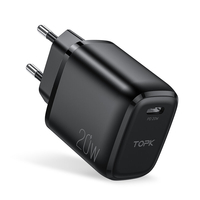 TOPK B110P USB-C PD 20W chargeur de charge rapide mural pour iPhone 12 12 Pro Max pour Samsung Galaxy S10 + Ulefone Armo
