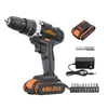 Topshak TS-ED1 perceuse à percussion électrique sans fil rechargeable 2 vitesses perceuse visseuse avec 1 ou 2 Li-ion Ba