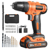 TOPSHAK TS-ED3 20V 10mm Perceuse électrique 2 Commutateur de réglage de vitesse de vitesse Stepless 30N.m Couple W / 1pc