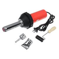 Torche de soudage à air chaud en plastique 1080W avec 2 buses + rouleau + adaptateur