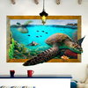 Tortue de mer 3D Salon Chambre Animaux Plancher de la maison Fond Wall Decor Creative Stickers