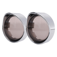 Tour de signalisation Visière Ring Kit Objectif fumé Chrome Pour Harley