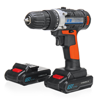 Tournevis électrique de conducteur de foret électrique rechargeable sans fil 30V avec 2 Li-ion Batteries