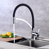 Tous les robinets dévier de cuisine en cuivre Rotation à 360 ° One Robinet mitigeur lavabo trou