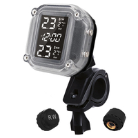 TP999 moto sans fil TPMS LCD affichage étanche température du système de surveillance de la pression des pneus