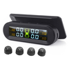 TPMS T10 Moniteur de pression des pneus de voiture DEMANDER un capteur externe sans fil solaire USB charge LCD affichage