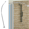 Tringle à rideau de douche incurvée réglable en acier inoxydable barres de salle de bain tringle à rail