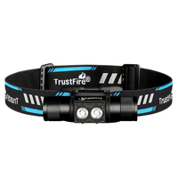 Trustfire H5R 600 Lumens Headlamp 150° Dual Lamp LED USB Rechargeable Headlights 180° Adjustable IP68 Head Torch 18650 F