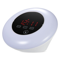 TS - S23 LED Hygromètre avec thermomètre numérique avec horloge de table de bureau Puissance USB RGB Light LED Fonction