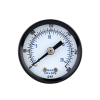 TS-40-300PSI 0-20Bar 0-300PSI Manomètre Mini manomètre Manomètre Compresseur dair Pneumatique Hydraulique Fluide Te