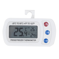 TS-BY53 blanc ABS coquille en plastique imperméable Instruments de thermomètre de Digital LCD avec crochet accrochant