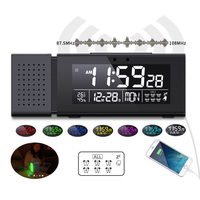 TS-P30 réveil numérique multifonction son et lumière maison veilleuse IR horloge à induction du corps humain avec alarme