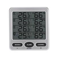 TS-WS-10 LCD Hygromètre avec thermomètre numérique avec station météorologique sans fil à 3 capteurs distants