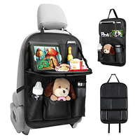 Tsumbay Foldable Car Back Seat Organizer Folding Sack Holder Multi-Pocket Tray Storage Bag