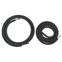 Tube de climatiseur 3m 1/4 pouces 1/2 pouces tuyaux de cuivre isolés costume de fil de ligne fendue