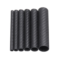 Tube enveloppé par rouleau de tube de fibre de carbone noir de 100mm Longueur pour Multicopter