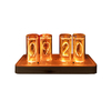 Tube temporel Tube luminescent Tube Quasi-glow horloge LED numérique en bois massif chinois veilleuse barre atmosphère l