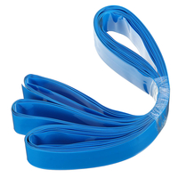 Tube thermorétractable de couleur transparente de PVC de 30mmX1m / noir / bleu pour Lipo Batterie
