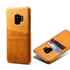 Étui à cartes en cuir de vachette Premium pour Samsung Galaxy S9
