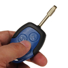 Étui bleu clé à distance 3 boutons Transit Connect avec lame non coupée pour Ford
