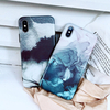 Étui de protection antichoc en silicone pour motif de peinture à lencre de mode pour iPhone X/XS / XR / XS Max / 7/