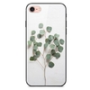 Étui de protection antichoc en verre trempé à motif de plantes de mode 9H pour iPhone X/7/8/7 Plus/8 Plus/6 / 6S / 6S Pl