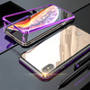 Étui de protection Bakeey pour iPhone XS Placage métal dadsorption magnétique + couvercle en verre trempé transpare