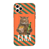 Étui de protection créatif mignon motif chat gigantesque pour iPhone 11/11 Pro / 11 Pro Max / X / XS / XR / XS Max / 7/8