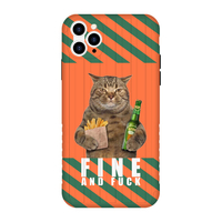 Étui de protection créatif mignon motif chat gigantesque pour iPhone 11/11 Pro / 11 Pro Max / X / XS / XR / XS Max / 7/8