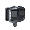 Étui de protection en aluminium TELESIN pour GoPro Hero 9 Cage de boîtier de cadre de caméra avec porte arrière amovible