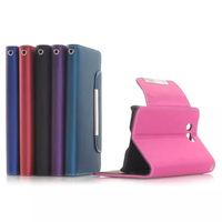Étui de protection en cuir bascule avec une corde pour samsung galaxy g8508s alpha