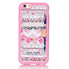 Étui de protection pour support arrière créatif à motif de mode rose pour iPhone 6/6s Plus