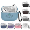 Étui de rangement en silicone antichoc pour écouteurs avec porte-clés pour Apple Airpods 3 Airpods Pro