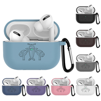 Étui de rangement en silicone antichoc pour écouteurs avec porte-clés pour Apple Airpods 3 Airpods Pro
