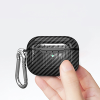 Étui de rangement pour écouteurs ultra-plat en fibre de carbone Bakeey pour Apple Airpods 3 Airpods Pro
