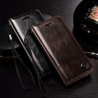 Étui de support de fente pour carte portefeuille en cuir PC pour iPhone 7 Plus/8 Plus