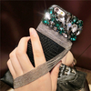 Étui en cuir de crocodile brillant avec chaîne à pampilles en diamant pour iPhone 6 Plus 6S Plus 5, 5 pouces