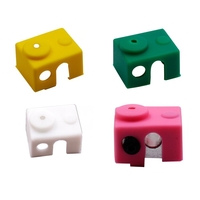 Étui en silicone de chaussette disolation de bloc Hotend universel blanc / rose / jaune / vert pour imprimante 3D