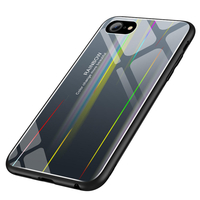 Étui de protection en verre trempé de couleur dégradée Aurora pour iPhone 6/6s