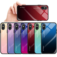 Étui de protection en verre trempé résistant aux égratignures Bakeey Gradient pour iPhone X/XS / XR / XS Max