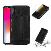 Étui de protection multi-cartes en cuir PU pour iPhone X & 6 / 6Plus & 7 / 7Plus & 8 / 8Plus
